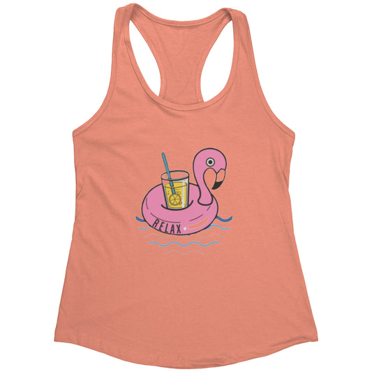 Floaties Women's Tank - Flamingo Inflatable Floatation Graphic Tank